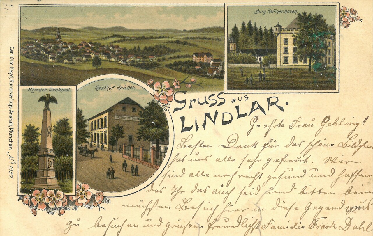 Postkarte 1899, GAL Postkartenbestand Nr. 383