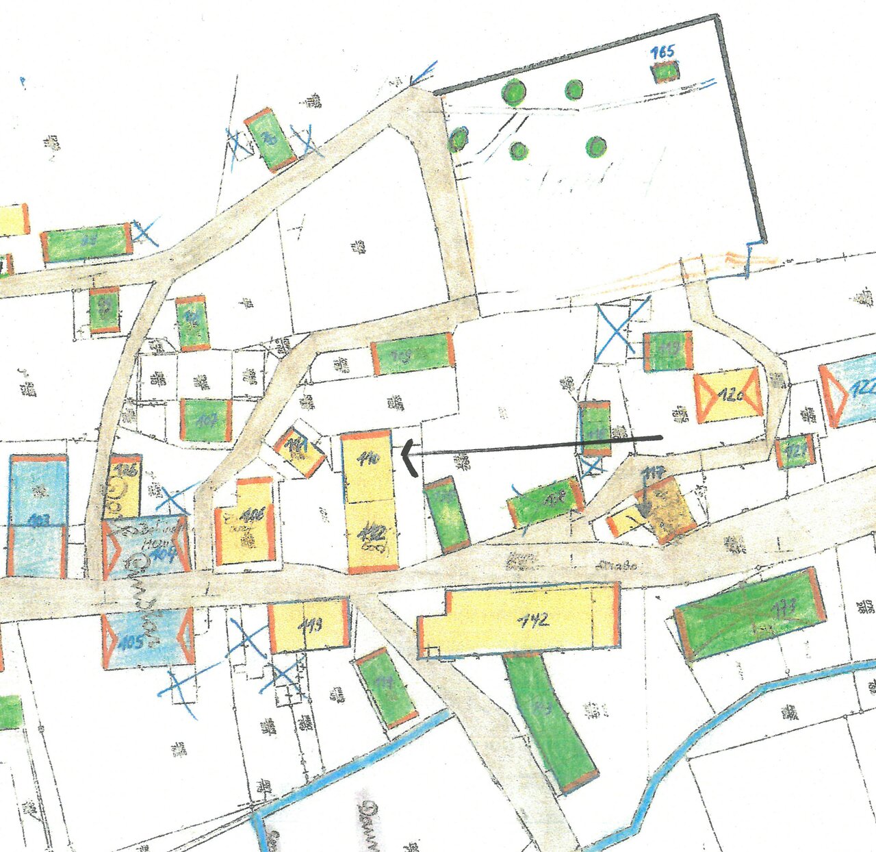Katasterplan, um 1900, Katasteramt des Oberbergischen Kreises