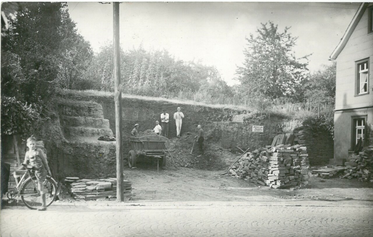 Baubeginn des Hauses Pollerhofstraße 16, o.D. Sammlung Familie Nolden