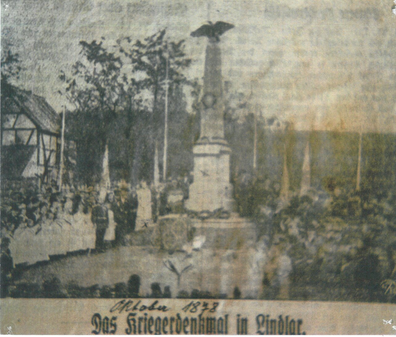 GAL Diverse Sammlungen Nr. 7, 27.10.1878, Einweihnung des Kriegerdenkmals