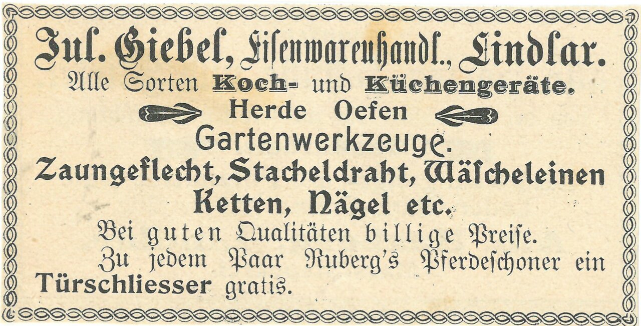 Werbeanzeige Bergische Landeszeitung, 1956