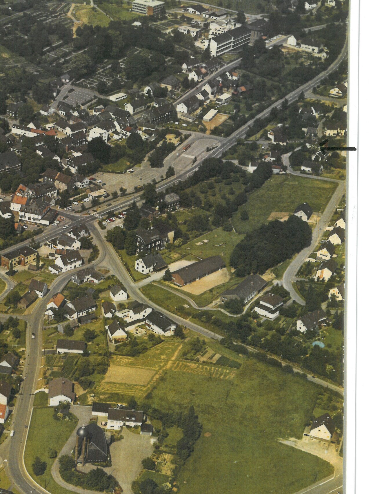 GAL Fotobestand Großformat Nr. 29, 1972, Ausschnitt -mit Pfeil-, Hamburger Aero Lloyd GmbH, Porz-Wahn-Heide