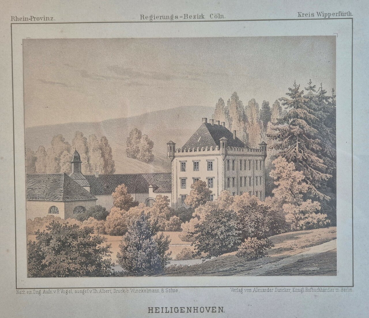 GAL Gemäldebestand, unverzeichnet, 1886, Original-Lithographie von A. Dunker