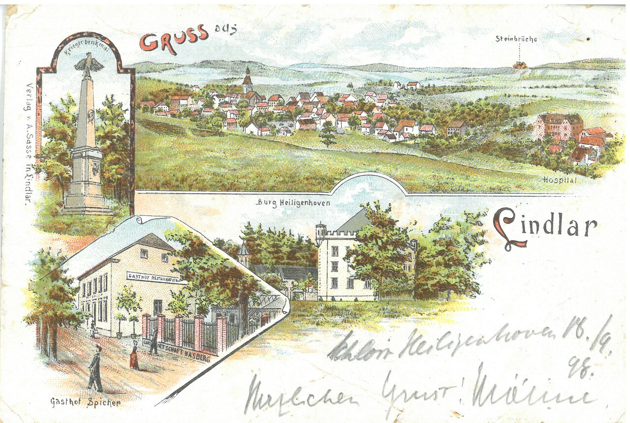 Postkarte 1898, GAL Postkartenbestand Nr. 321