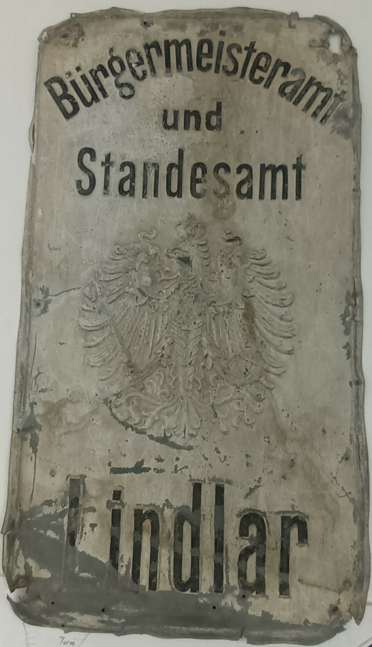 Bürgermeisteramt-Schild, o.D. Büro von LindlarKultur