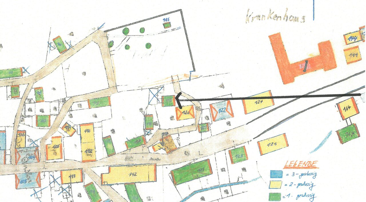 Katasterplan, um 1900, Katasteramt des Oberbergischen Kreises
