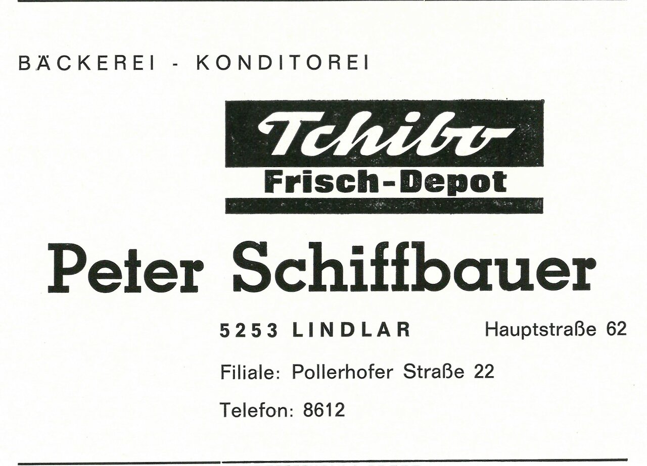 Werbeanzeige, 1975, Festschrift zu 50 Jahre Schützenbruderschaft Helling