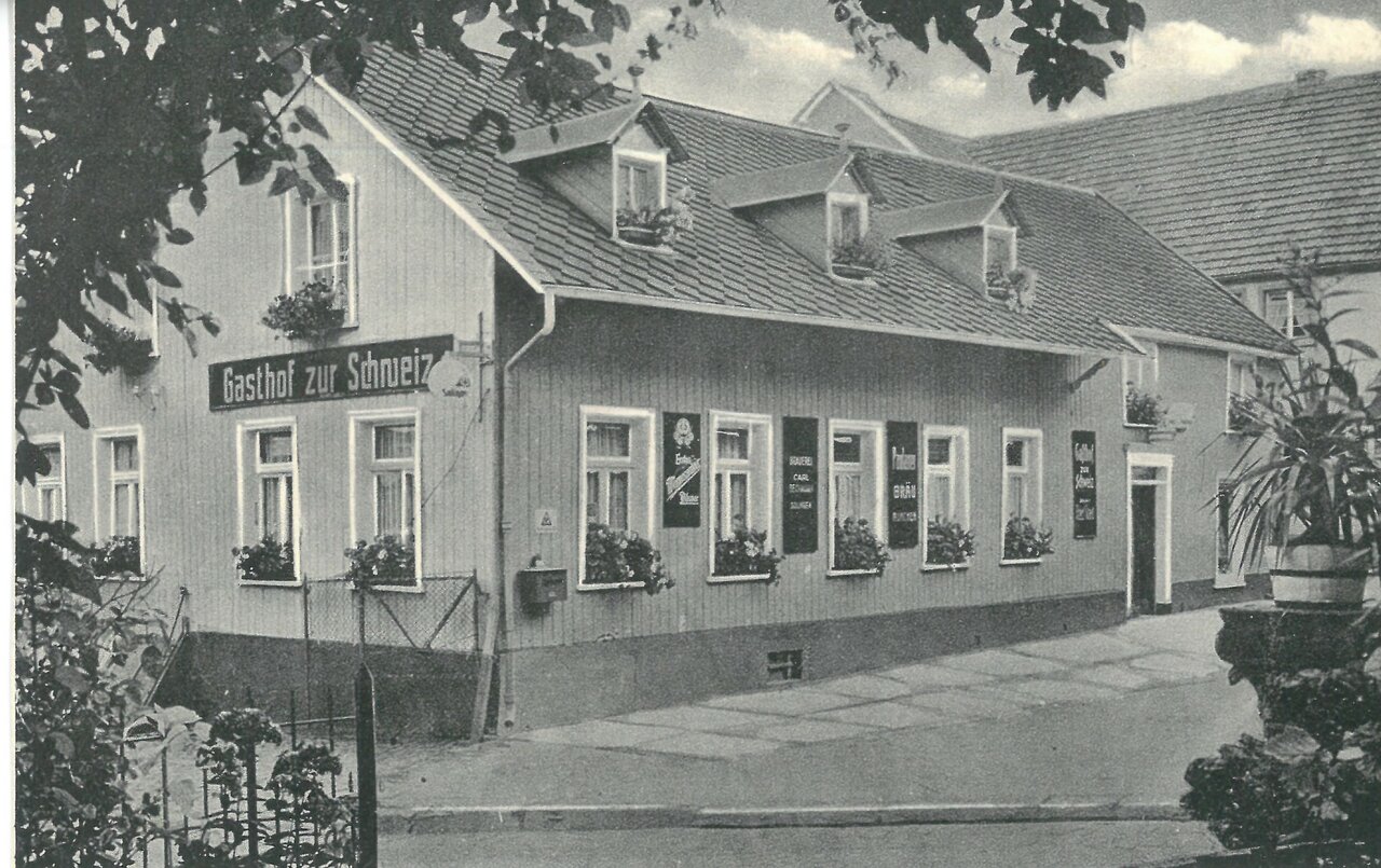 Pollerhofstraße, Gaststätte "Zur Schweiz, o.D. GAL Postkartenansichten Nr. 580 aus GAL Sammlung Ursula Homberg Nr. 155