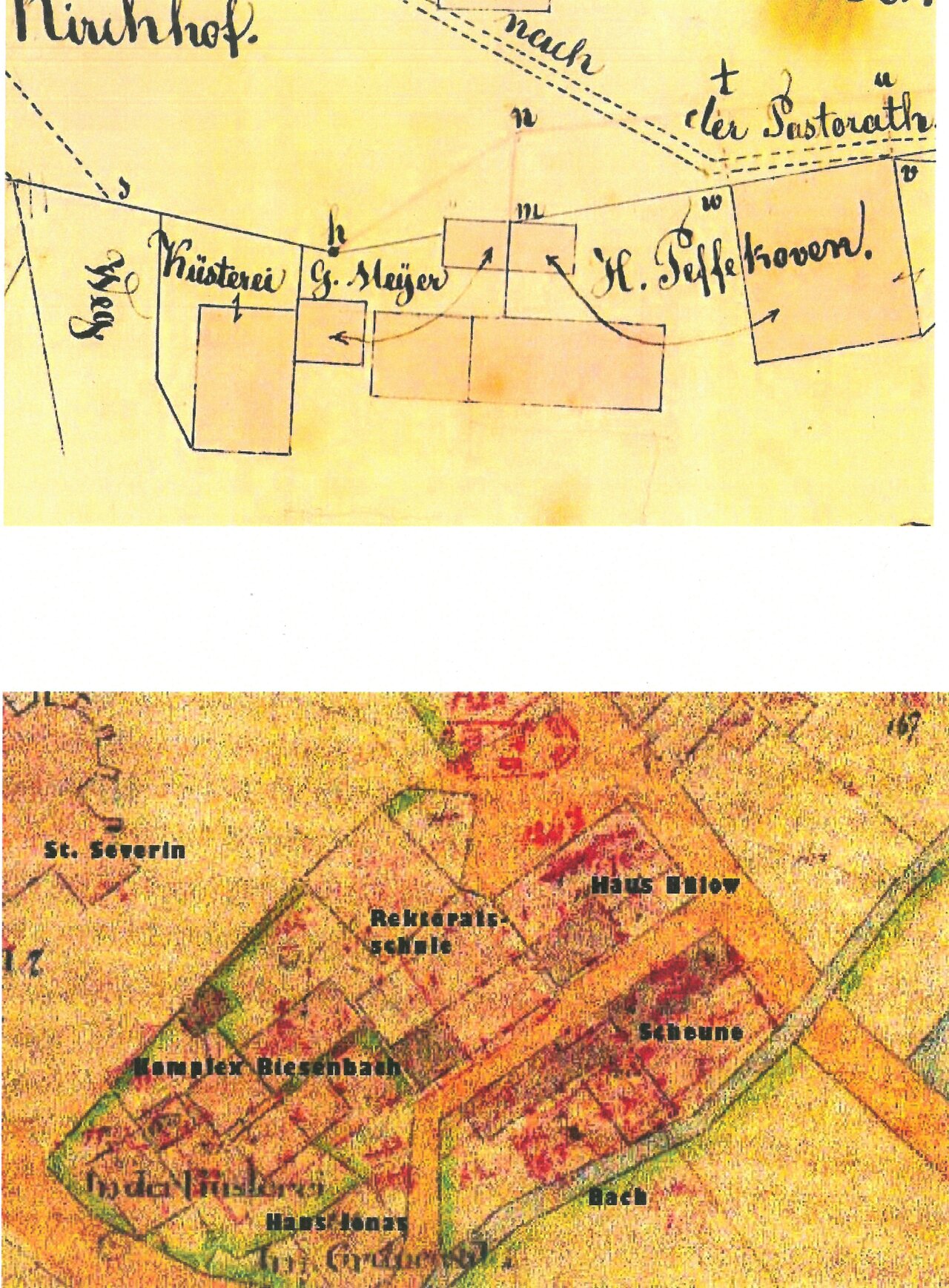 Auszug aus dem Urkataster mit Ergänzungen, 1832, GAL