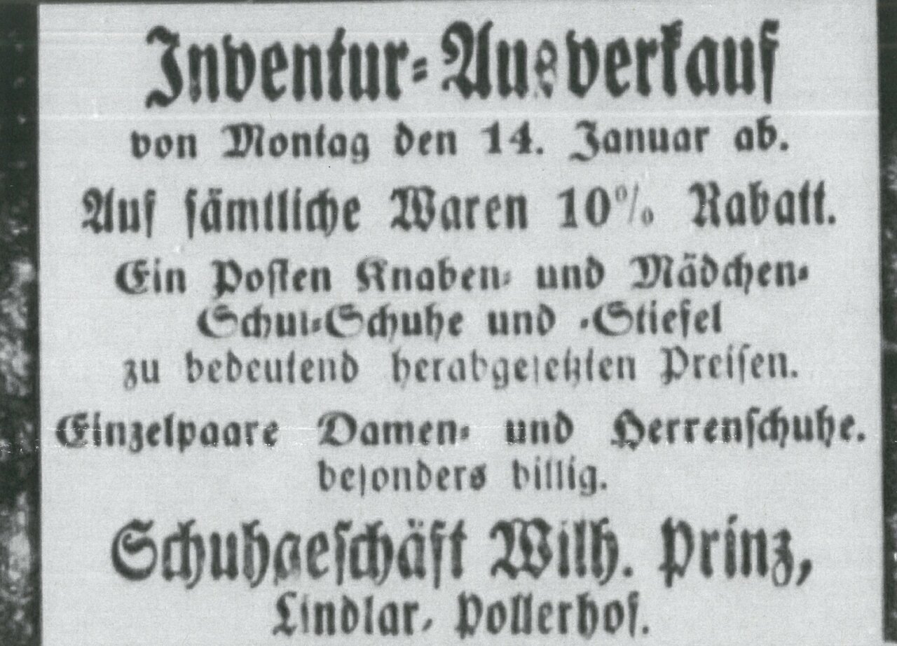 Werbeanzeige, o.D., Bergische Wacht,