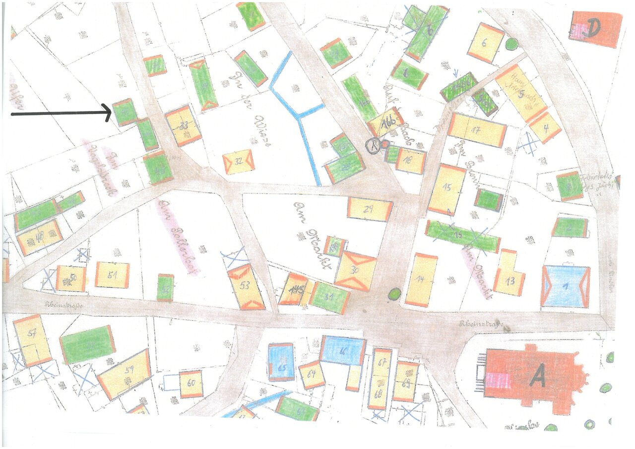 Katasterplan, um 1900, Katasteramt des Oberbergischen Kreises