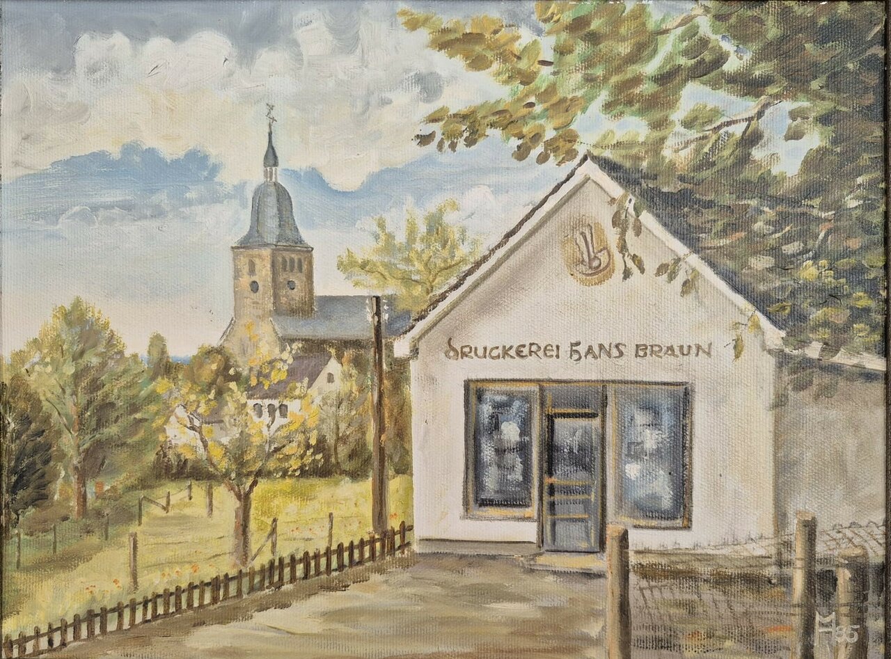 Foto eines Gemälde von Manfred Hamm, 1985, Sammlung Peter Braun