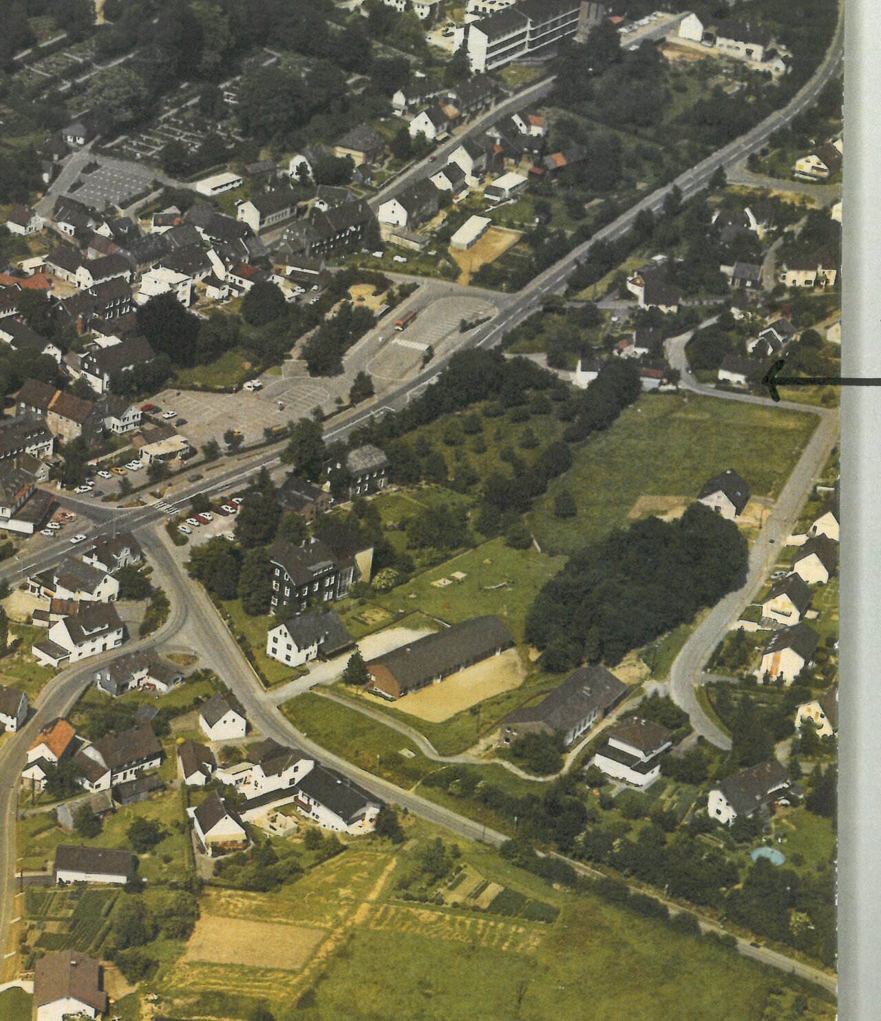 GAL Fotobestand Großformat Nr. 29, Ausschnitt -mit Pfeil-, 1972, Hamburger Aero Lloyd GmbH, Porz-Wahn-Heide