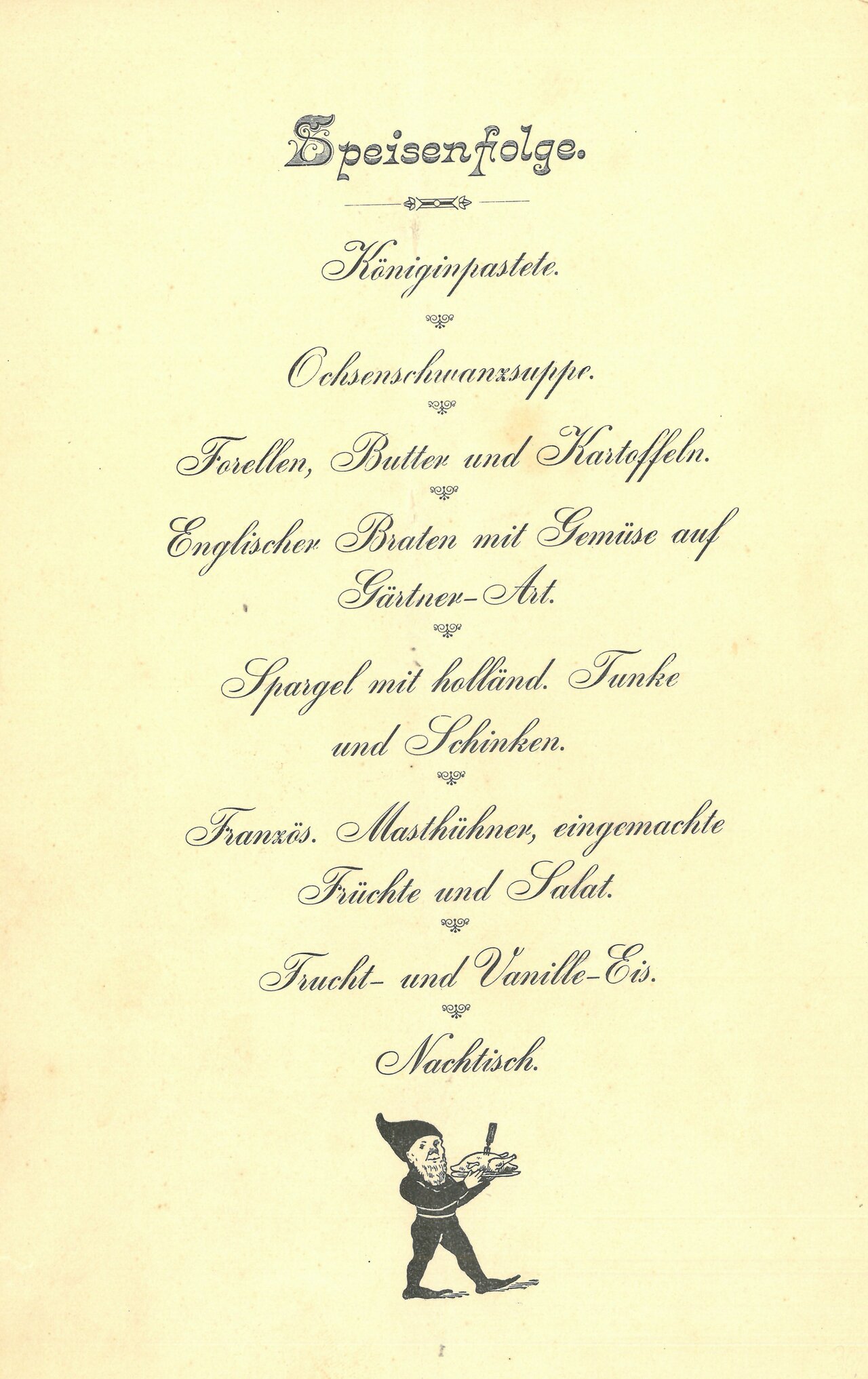 Speisefolge zur Eröffnung am 27.05.1902 aus GAL Sammlung Ursula Homberg Nr. 189